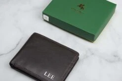 Visconti Classic Leather Personalised Wallet – Brown 9 Visconti Classic Leather Personalised Wallet – Brown -Fashion Accessories Visconts brown bi fold wallet landscape