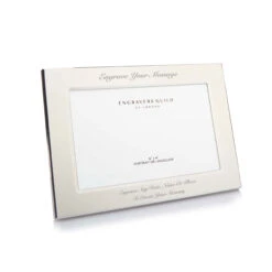 Personalised Silver Plated Photo Frame – 4×6 -Fashion Accessories WA446 Engraved Landscape scaled 1