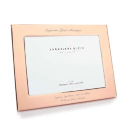 Personalised Woburn Copper Plated Photo Frame – 5×7 -Fashion Accessories WA7547CP Engraving Landscape scaled 1