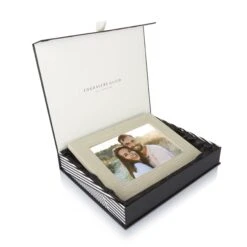 Personalised Grey Wood Finish Photo Frame – 5×7 -Fashion Accessories Wood finish photoframe with mount in box 5x7 IF11657 scaled 1