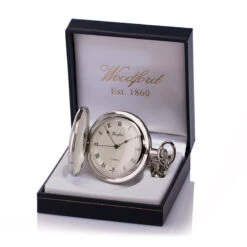 Woodford Mechanical Personalised Pocket Watch -Fashion Accessories Woodford Pocket Watch Tooth Edge in box