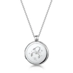 Zodiac Personalised Locket – Silver