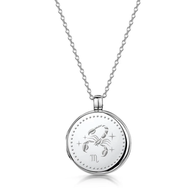 Zodiac Personalised Locket – Silver 3 Zodiac Personalised Locket – Silver