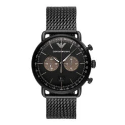 Emporio Armani Armani Ion Plated Black Steel Mens Watch