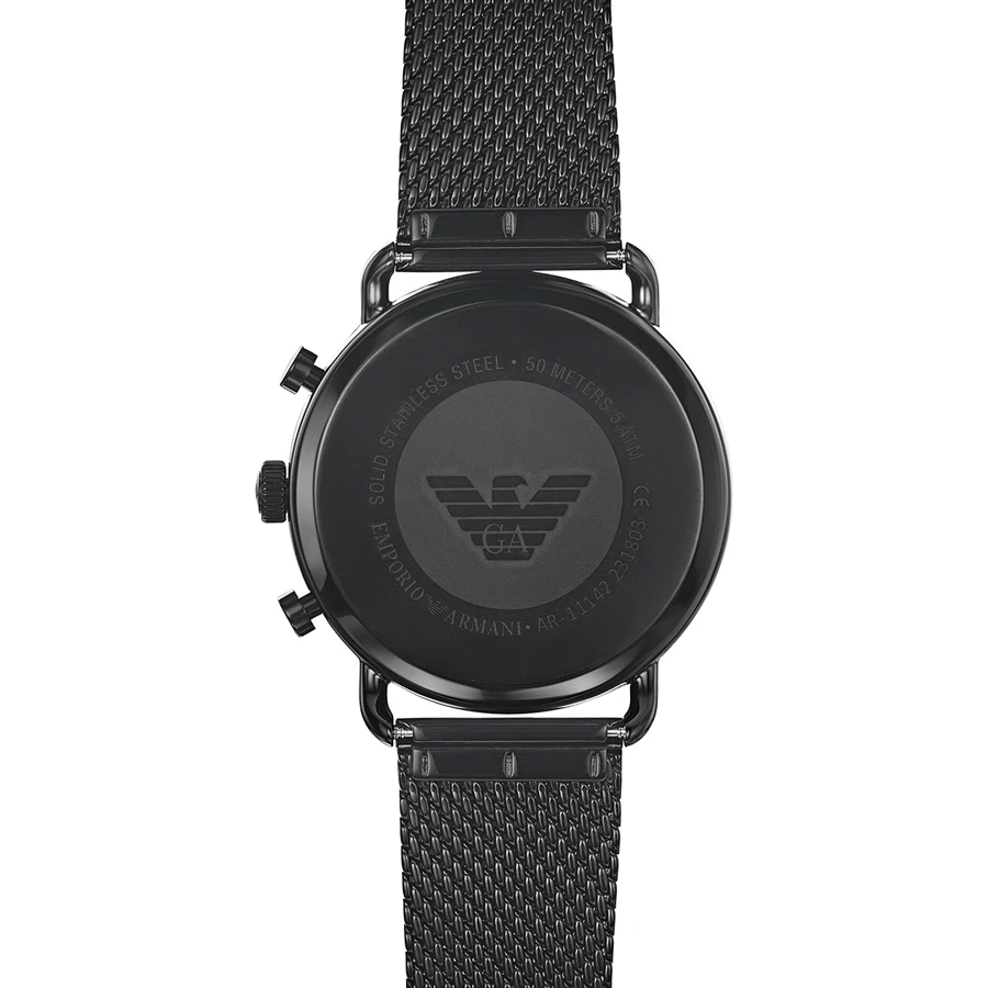 Emporio Armani Armani Ion Plated Black Steel Mens Watch 4 Emporio Armani Armani Ion Plated Black Steel Mens Watch - Image 2