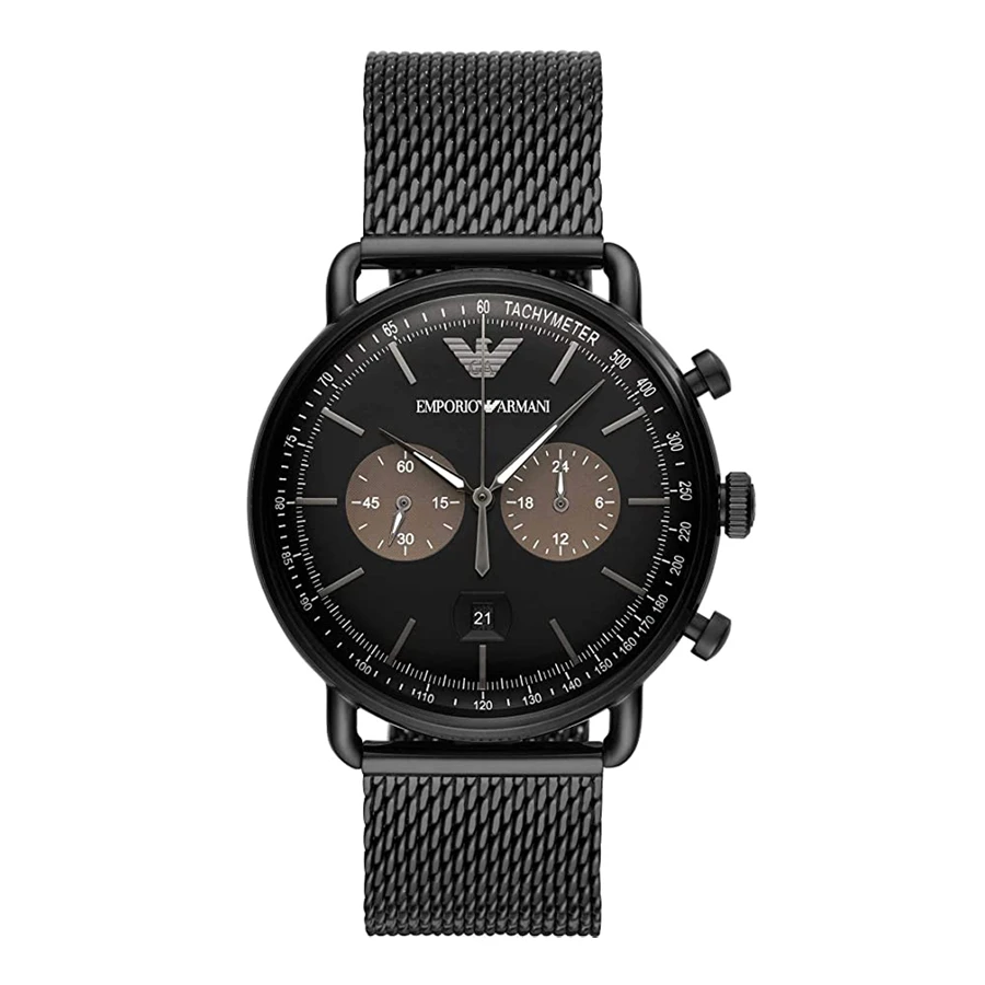 Emporio Armani Armani Ion Plated Black Steel Mens Watch 3 Emporio Armani Armani Ion Plated Black Steel Mens Watch