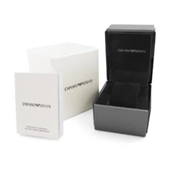 Emporio Armani Armani Black CERAMICA Chronograph Men’s Watch -Fashion Accessories armani watch box open