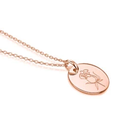 Birth Flower Personalised Necklace – Rose Gold -Fashion Accessories birth flower flat rose