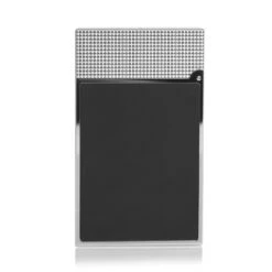 Dupont Line 2 Microdiamond Head Platinum Lighter – Black -Fashion Accessories black back