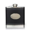 Leather Hip Flask Personalised – Black -Fashion Accessories black leather hip flask