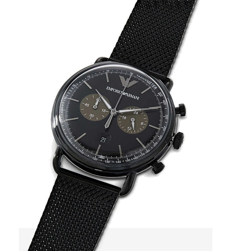 Emporio Armani Armani Ion Plated Black Steel Mens Watch 6 Emporio Armani Armani Ion Plated Black Steel Mens Watch - Image 4