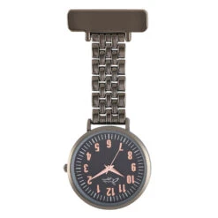 Nurses Engraved Fob Watch – Gunmetal Silver