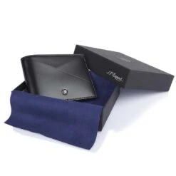 Dupont Line D Leather Wallet – Black -Fashion Accessories black wallet in box