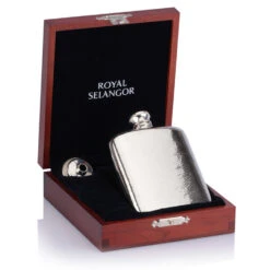 Royal Selangor Presentation Hip Flask – Dark Wood