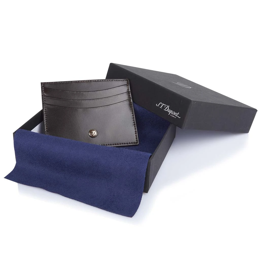 Dupont Leather Card Holder – Dark Brown 5 Dupont Leather Card Holder – Dark Brown - Image 3