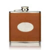Leather Hip Flask Personalised – Brown -Fashion Accessories brown leather hip flask