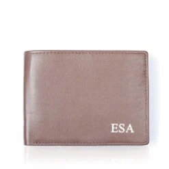 Smooth Leather Trifold Wallet – Tan