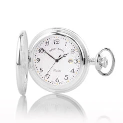 Classic Personalised Chrome Calendar Pocket Watch