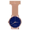 Coluri Rose Gold Mesh Nurse Watch – Blue 2 Coluri Rose Gold Mesh Nurse Watch – Blue -Fashion Accessories coluri rose mesh nurse fob blue dial