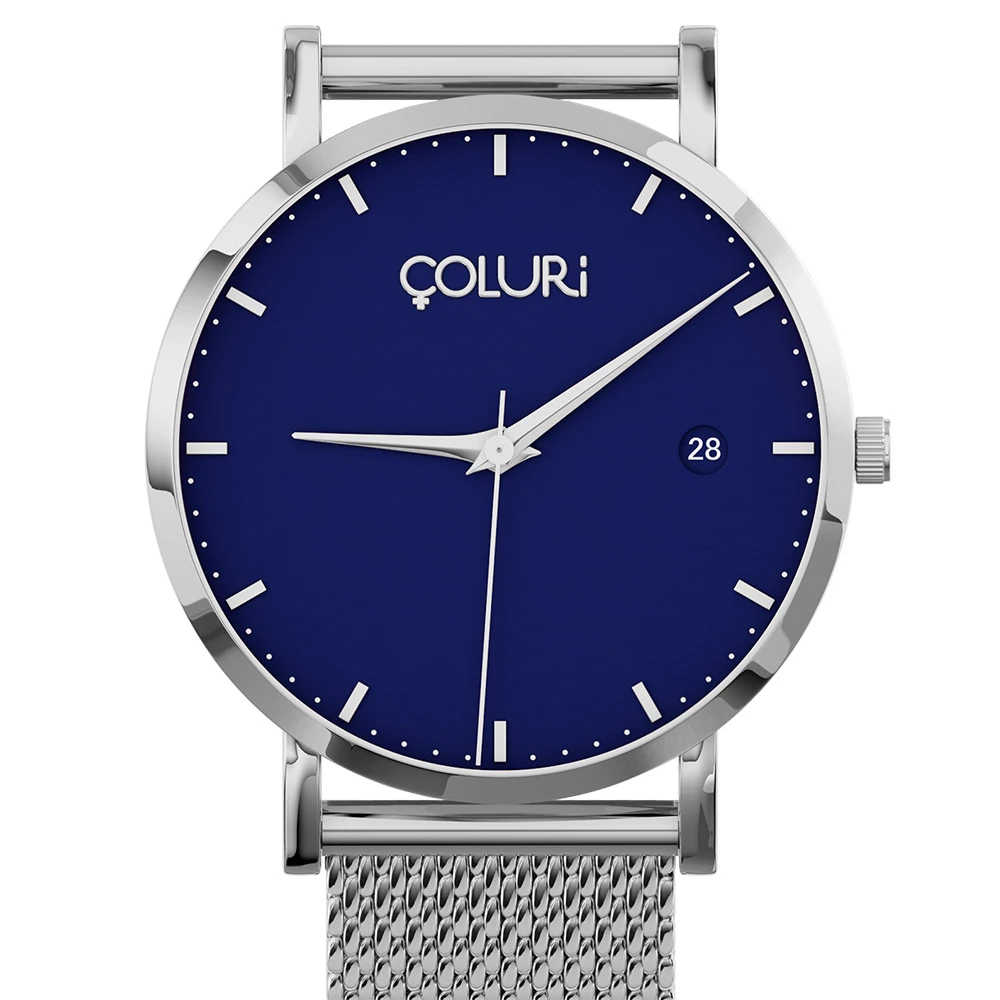 Coluri Silver Mesh Nurse Watch – Blue 6 Coluri Silver Mesh Nurse Watch – Blue - Image 4