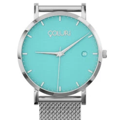 Coluri Silver Mesh Nurse Watch – Green Dial -Fashion Accessories coluri silver mesh nurse fob green dial close