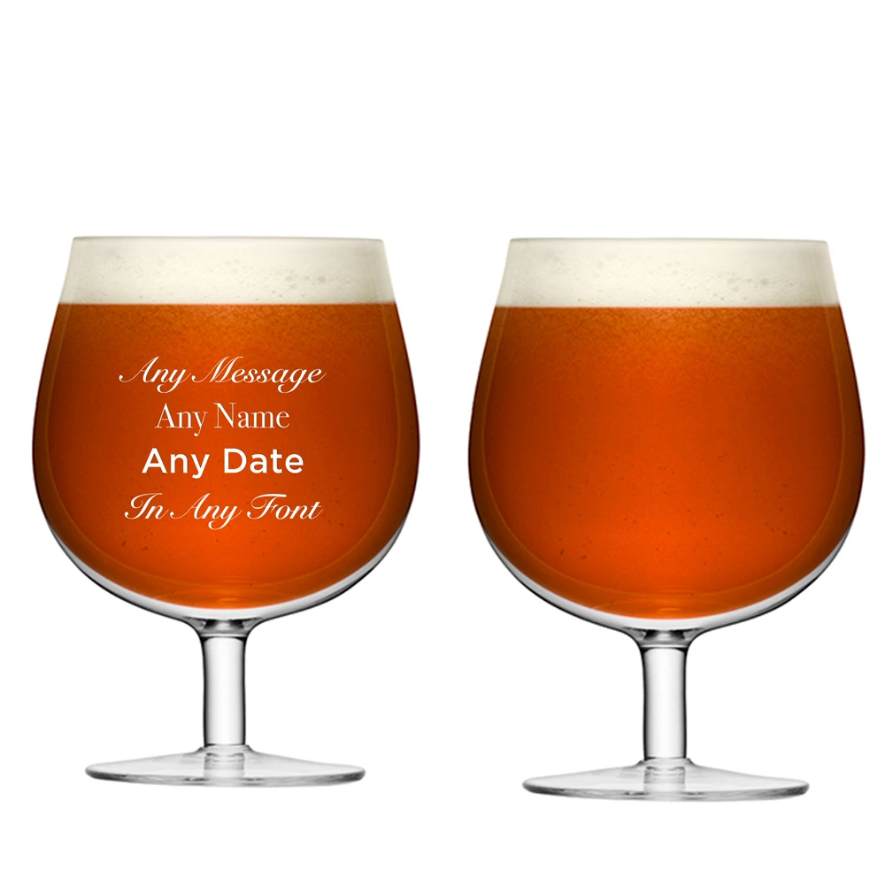 Personalised Craft Beer Glasses – Pair 3 Personalised Craft Beer Glasses – Pair