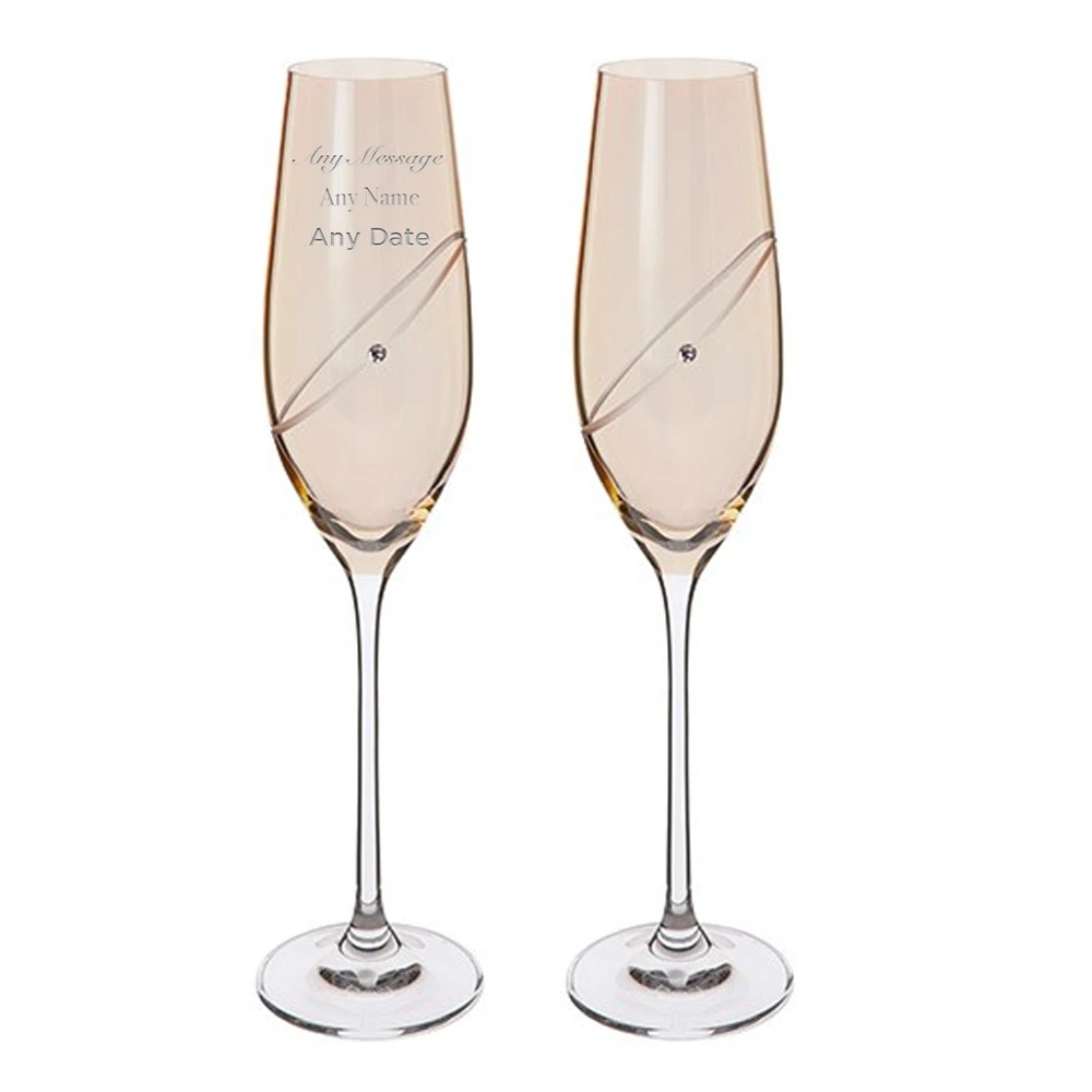 Dartington Gold Celebration Champagne Flutes – Set Of 2 3 Dartington Gold Celebration Champagne Flutes – Set Of 2