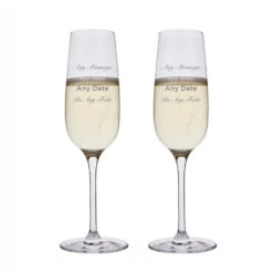 Taittinger Champagne & Engraved Double Flute -Fashion Accessories dartington classic champagne flute pair 2