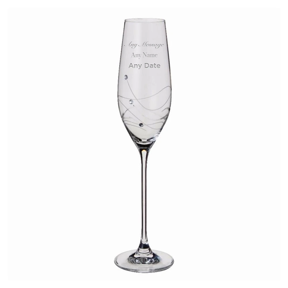 Glitz Champagne Flute With Swarovski® Crystals 3 Glitz Champagne Flute With Swarovski® Crystals