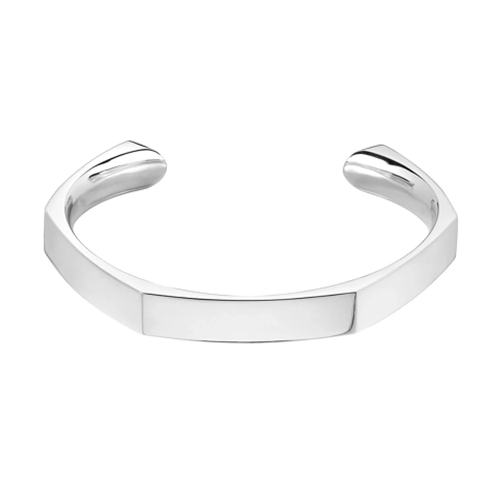 Sterling Silver Facetted Bangle 3 Sterling Silver Facetted Bangle