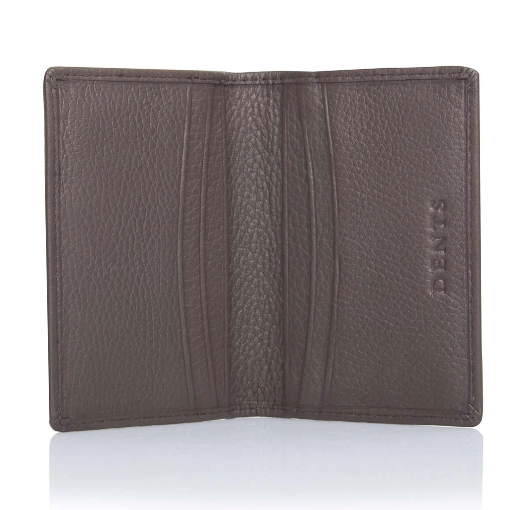 Pebble Grain Leather Card Holder – Chocolate Brown 4 Pebble Grain Leather Card Holder – Chocolate Brown - Image 2