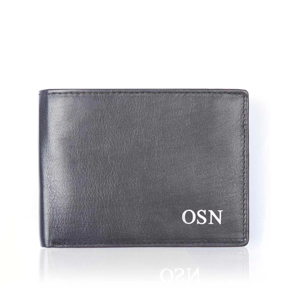 Smooth Leather Trifold Wallet – Black 3 Smooth Leather Trifold Wallet – Black