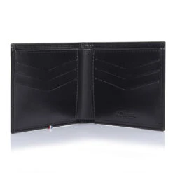 Dupont Line D Leather Wallet – Black -Fashion Accessories dupont black wallet open