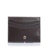 Dupont Leather Card Holder – Dark Brown -Fashion Accessories dupont dark brown card holder front