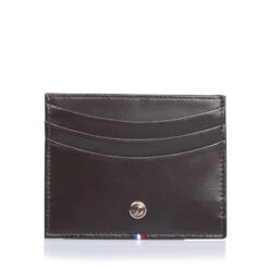 Dupont Leather Card Holder – Dark Brown