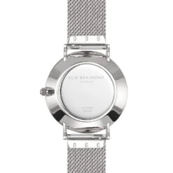 Oxford Silver Strap Ladies Watch – White Eggshell Dial -Fashion Accessories elie beaumont silver mesh watch back