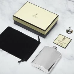 Plain Pewter Personalised Hip Flask 7 Plain Pewter Personalised Hip Flask -Fashion Accessories english pewter normal black scaled 1