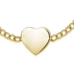 Heart Chain Personalised Bracelet – Gold 9 Heart Chain Personalised Bracelet – Gold -Fashion Accessories engraving gold heart bracelet