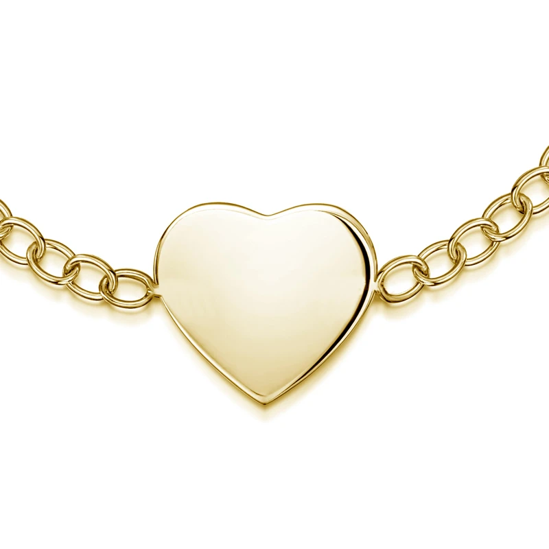 Heart Chain Personalised Bracelet – Gold 5 Heart Chain Personalised Bracelet – Gold - Image 3
