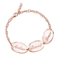 Family Name Personalised Bracelet – Rose Gold