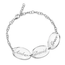 Family Name Personalised Bracelet – Silver