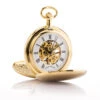 Double Hunter Mechanical Pocket Watch – Gold -Fashion Accessories gold double hunter pocket watch