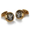 Tourbillon Cufflinks – Gold -Fashion Accessories gold mechanical cufflinks hero