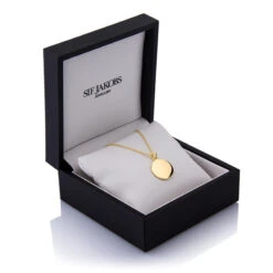 Necklace Follina Pianura – 18K Gold Plated -Fashion Accessories gold round personalised necklace in box