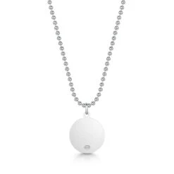 St. Christopher’s Silver Coin Necklace -Fashion Accessories h4056 reverse