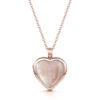 Pink Mother Of Pearl Heart Locket – Rose Gold -Fashion Accessories heart locket quartz inlay rose hero