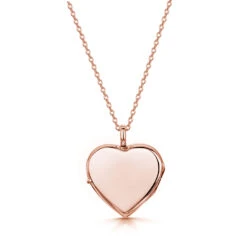Pink Mother Of Pearl Heart Locket – Rose Gold -Fashion Accessories heart locket rose hero engraved