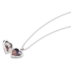 Malachite Modern Heart Locket – Silver 14 Malachite Modern Heart Locket – Silver -Fashion Accessories heart open SS scaled 1