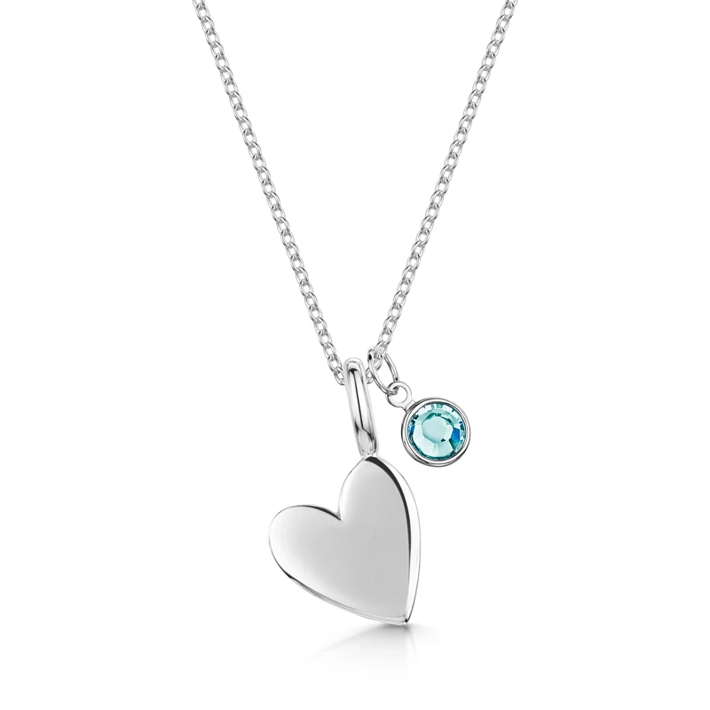 Swarovski® Birthstone Heart Pendant – Silver 4 Swarovski® Birthstone Heart Pendant – Silver - Image 2