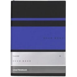 Hugo Boss Gear Lined Notebook – Blue A5 -Fashion Accessories hugo boss blue lined gear matrix a5 notebook cover